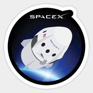 Dragon Crew Space X Sticker